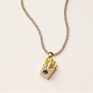 *~* 🍟 NiB NEW KATE SPADE New York X TARGET French Fry FRiES Charm NECKLACE *~*